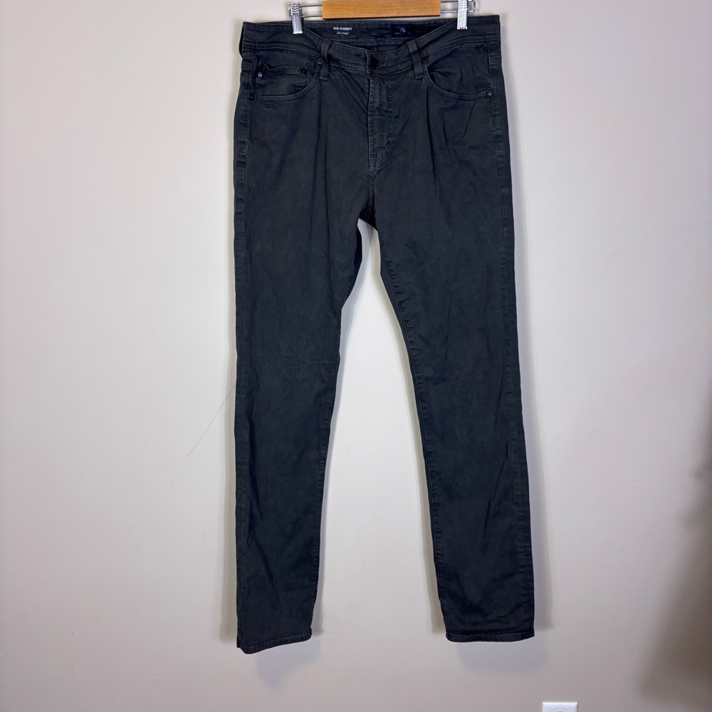 AG Adriano Goldschmied‎ Charcoal The Everett Slim Straight Jeans 34 x 34